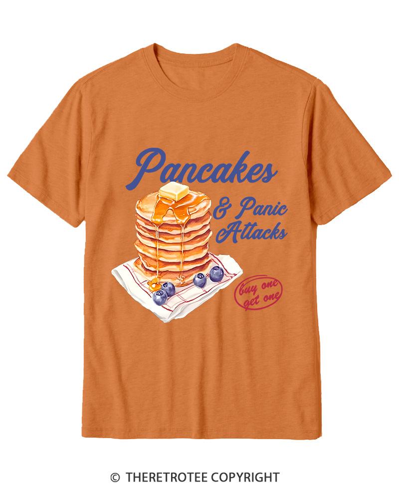 TheRetroTee Pancakes & Panic Attacks 1960s Cotton T-Shirt