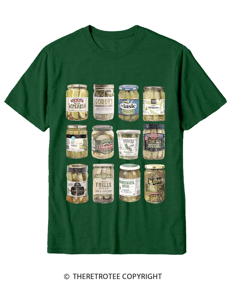 TheRetroTee Canned Pickles 1990s Cotton T-Shirt