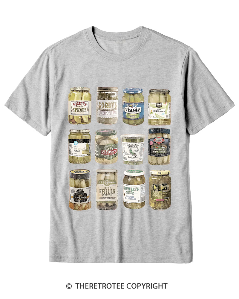 TheRetroTee Canned Pickles 1990s Cotton T-Shirt