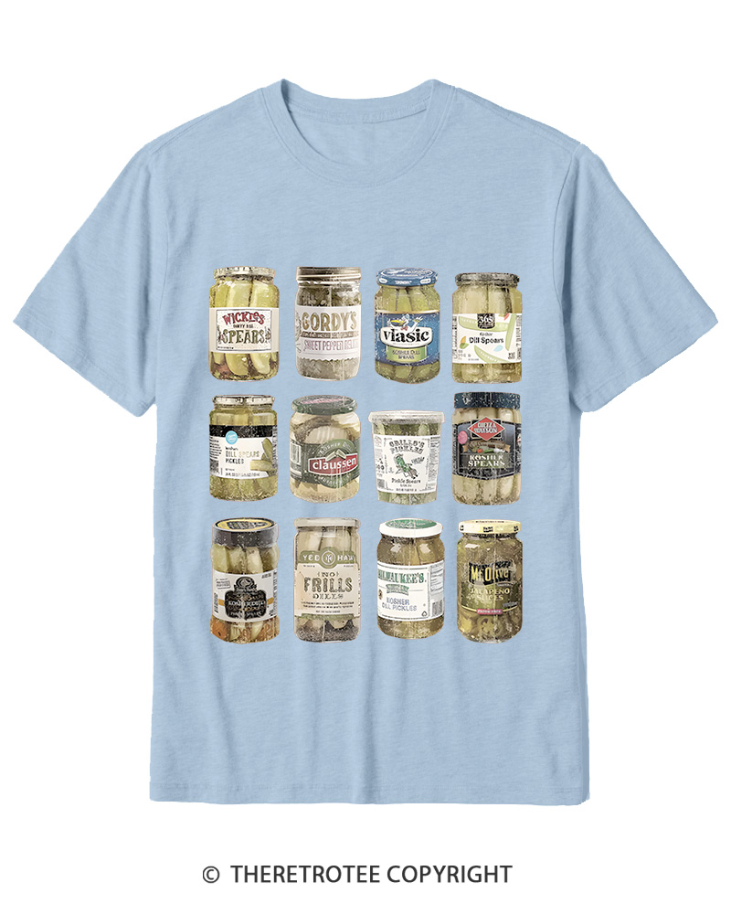 TheRetroTee Canned Pickles 1990s Cotton T-Shirt