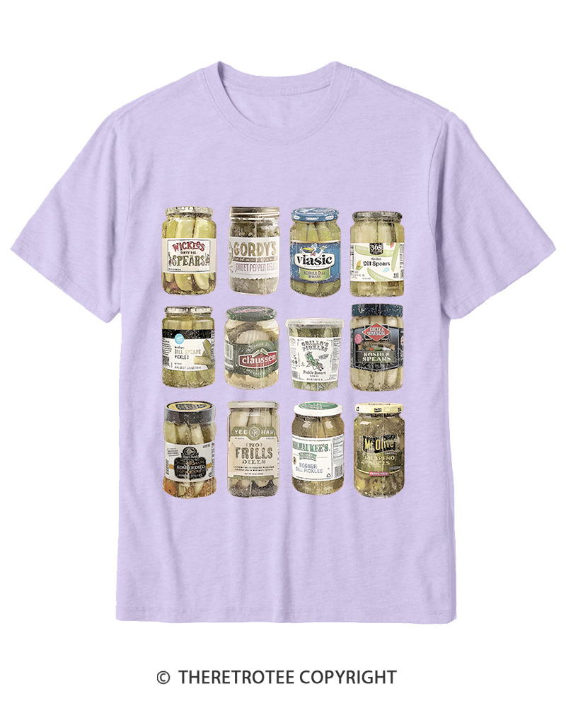 TheRetroTee Canned Pickles 1990s Cotton T-Shirt