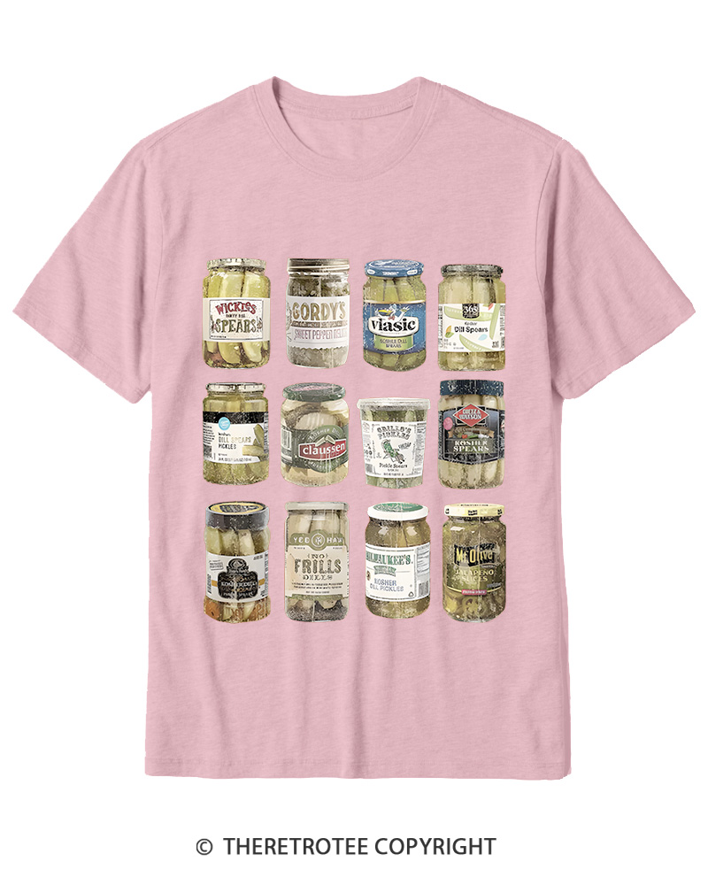 TheRetroTee Canned Pickles 1990s Cotton T-Shirt