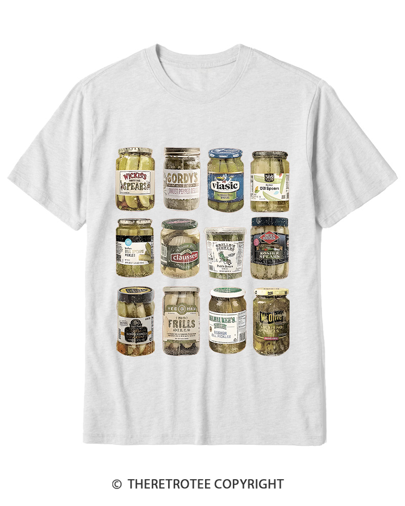 TheRetroTee Canned Pickles 1990s Cotton T-Shirt
