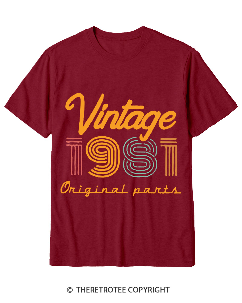 TheRetroTee Vintage 1981 Cotton T-Shirt