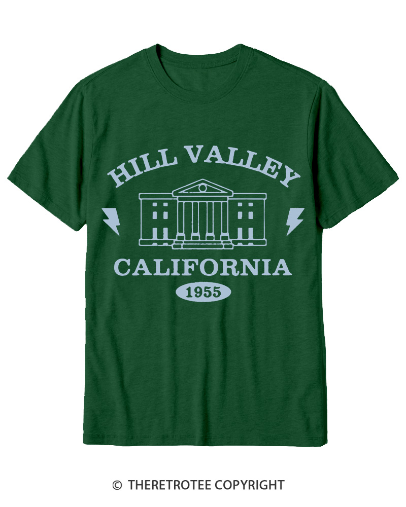 TheRetroTee 1955 Hill Valley California 1980s Cotton T-Shirt