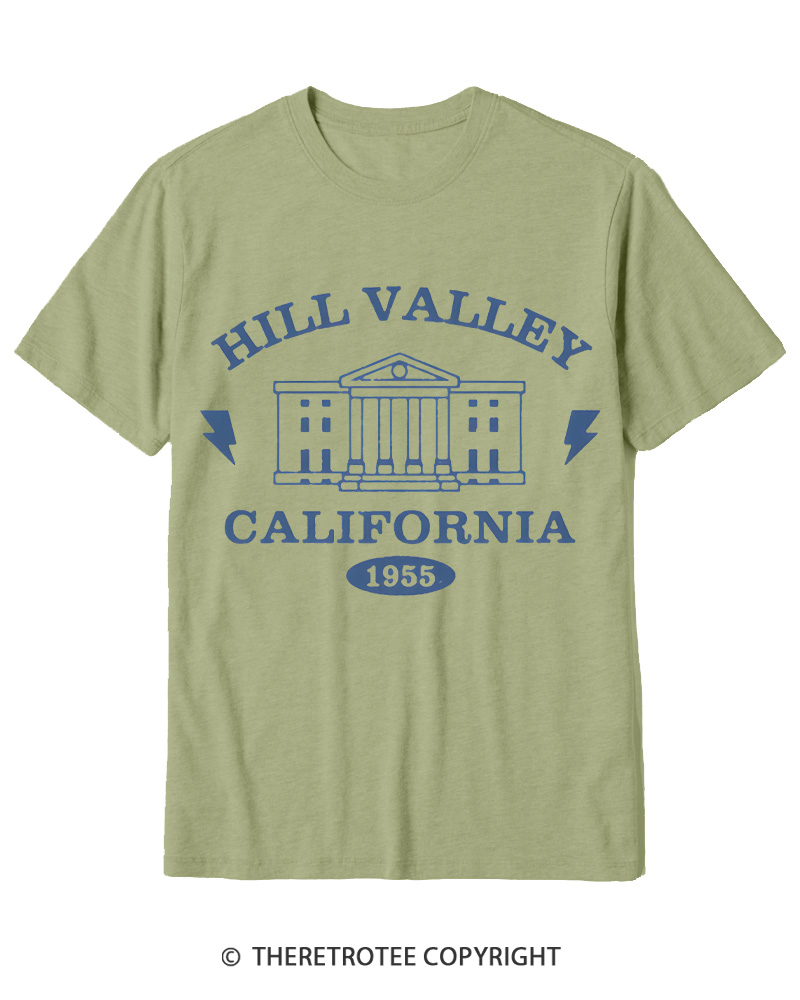 TheRetroTee 1955 Hill Valley California 1980s Cotton T-Shirt