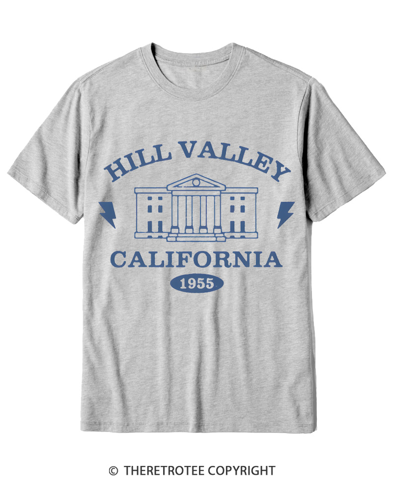 TheRetroTee 1955 Hill Valley California 1980s Cotton T-Shirt