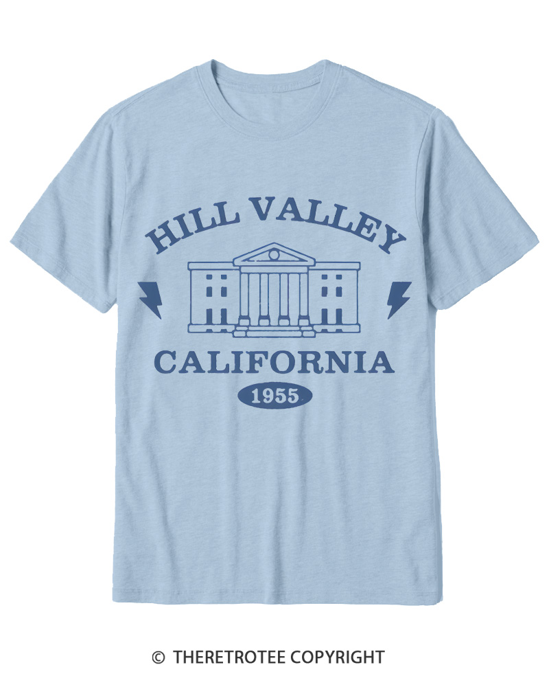 TheRetroTee 1955 Hill Valley California 1980s Cotton T-Shirt