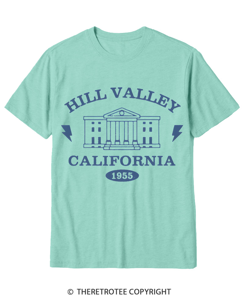 TheRetroTee 1955 Hill Valley California 1980s Cotton T-Shirt