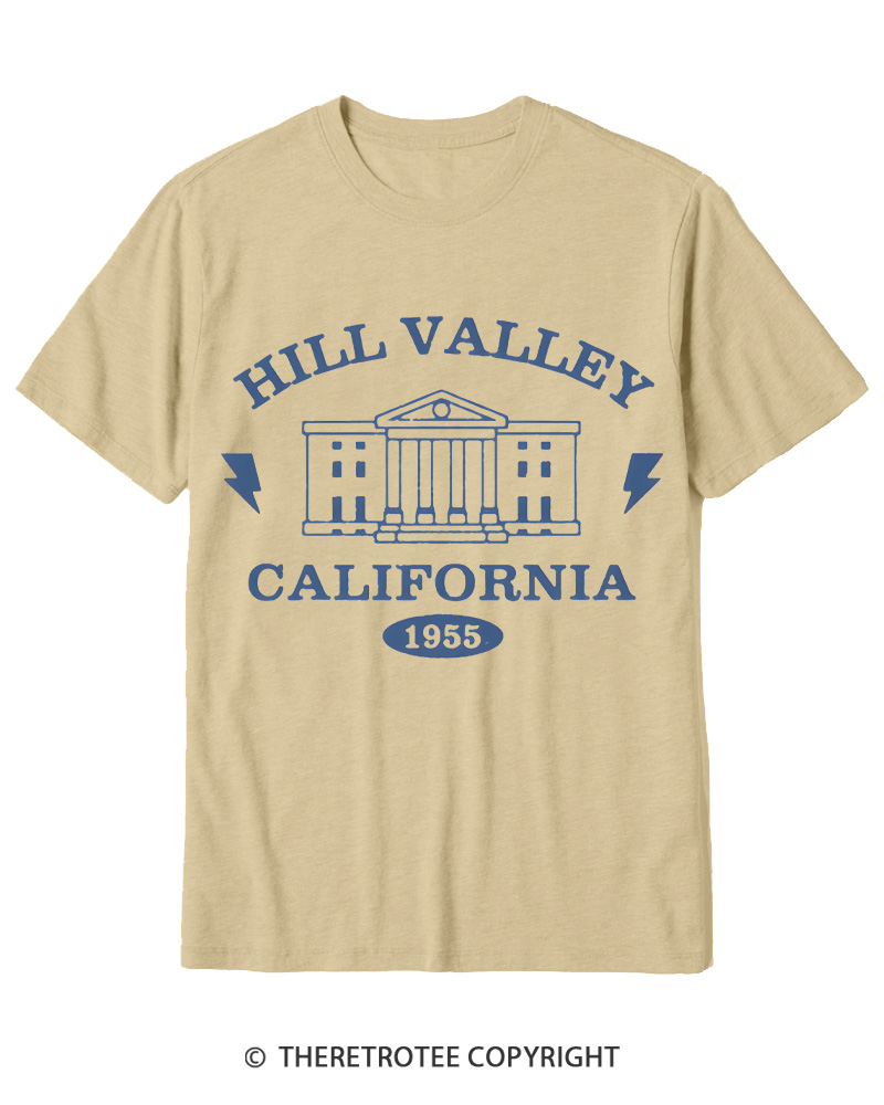 TheRetroTee 1955 Hill Valley California 1980s Cotton T-Shirt