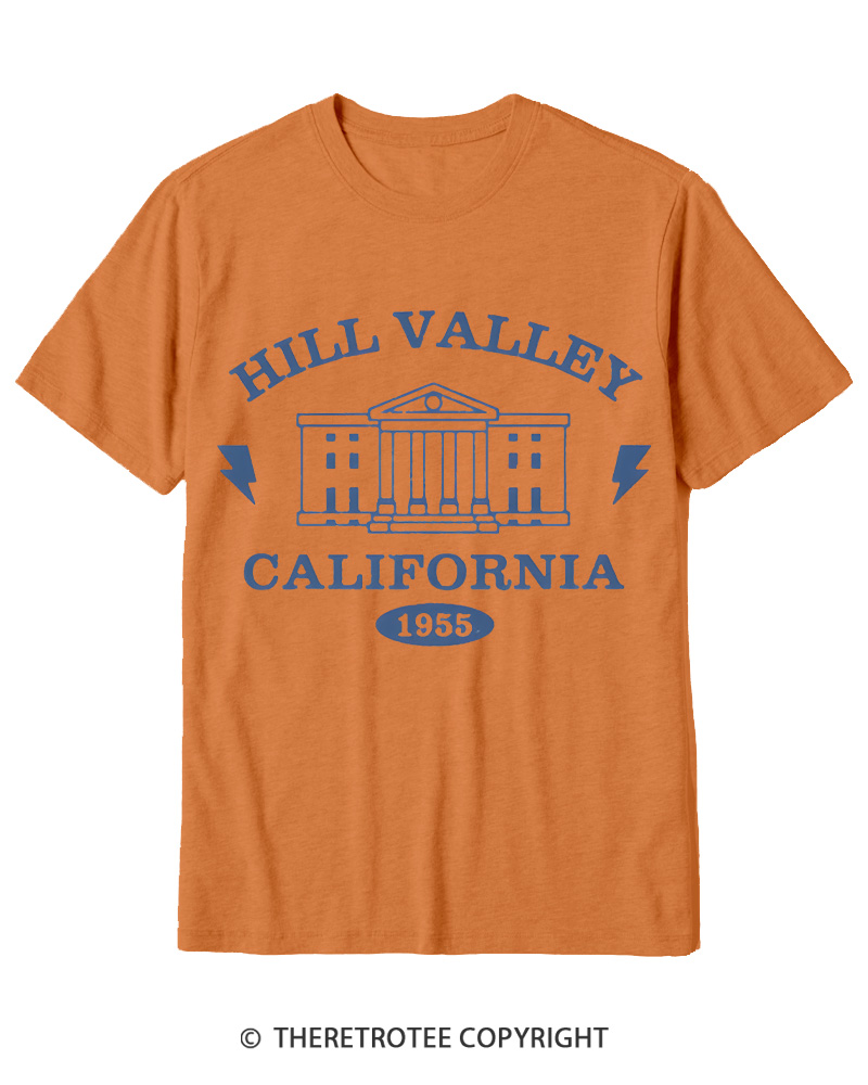 TheRetroTee 1955 Hill Valley California 1980s Cotton T-Shirt