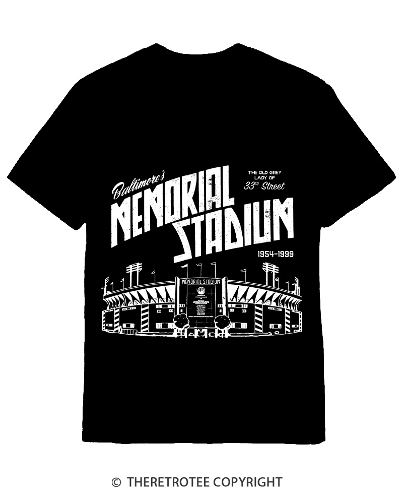 TheRetroTee Memorial Stadium 1950s Cotton T-Shirt