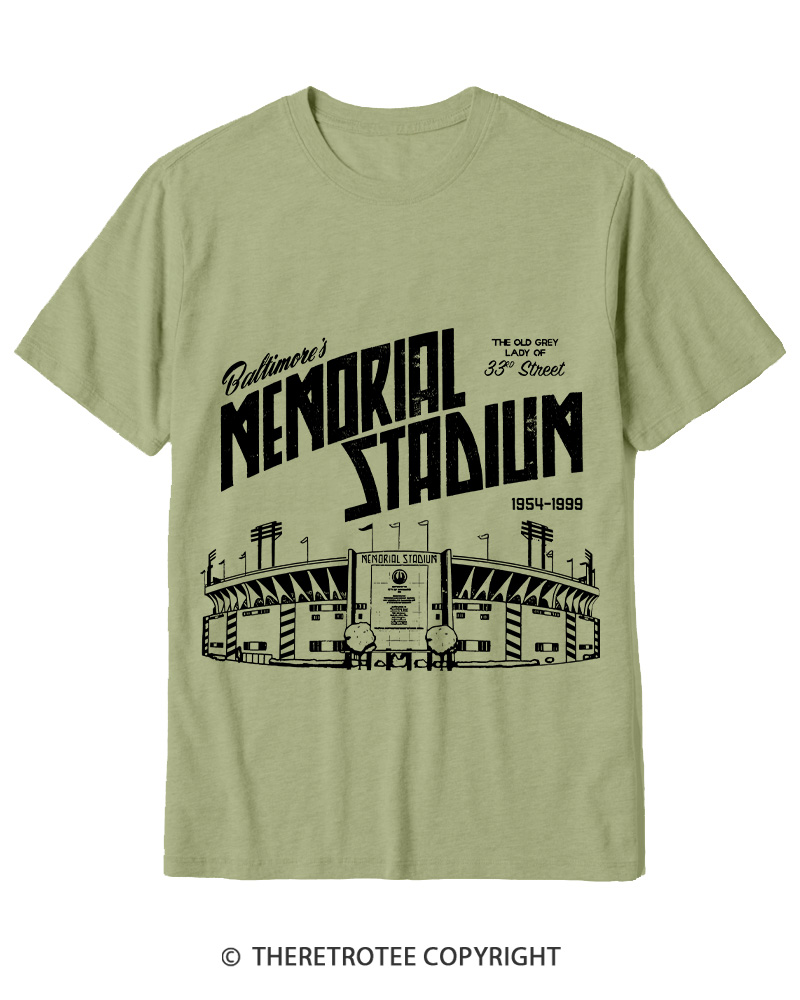 TheRetroTee Memorial Stadium 1950s Cotton T-Shirt