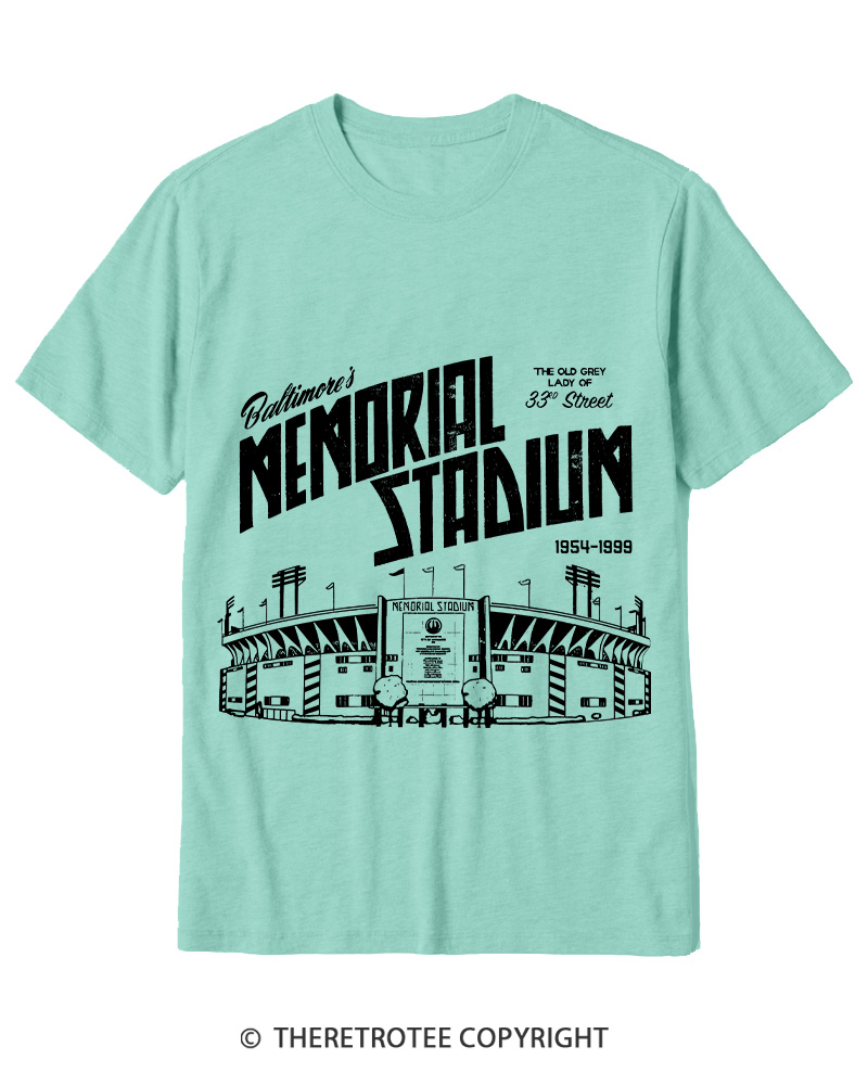 TheRetroTee Memorial Stadium 1950s Cotton T-Shirt