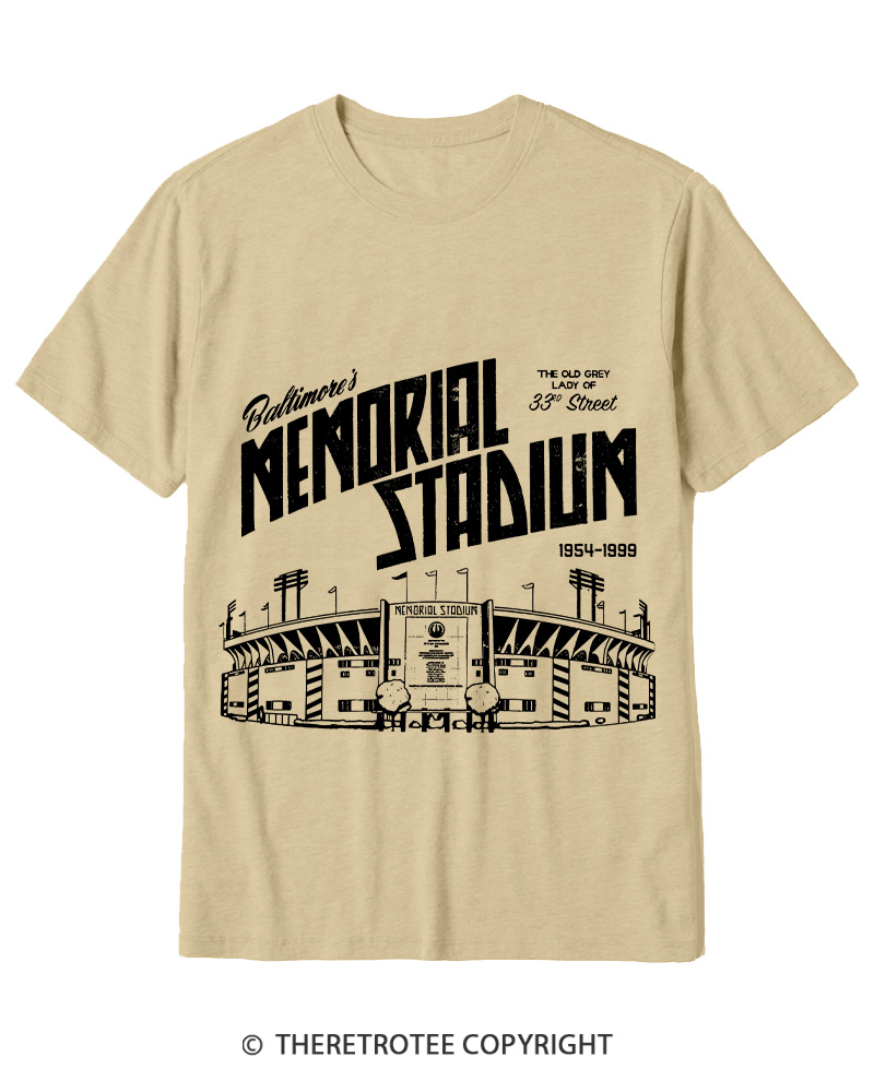 TheRetroTee Memorial Stadium 1950s Cotton T-Shirt
