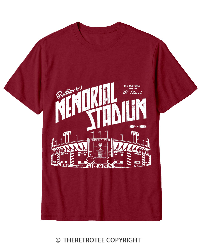 TheRetroTee Memorial Stadium 1950s Cotton T-Shirt