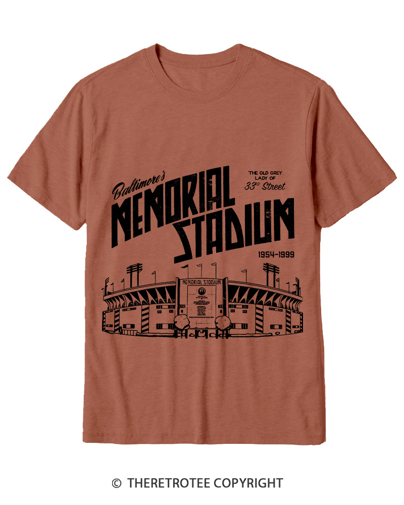 TheRetroTee Memorial Stadium 1950s Cotton T-Shirt