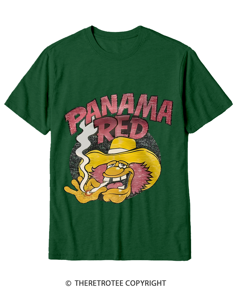 TheRetroTee Panama Red Nostalgic 1970s Cotton T-Shirt