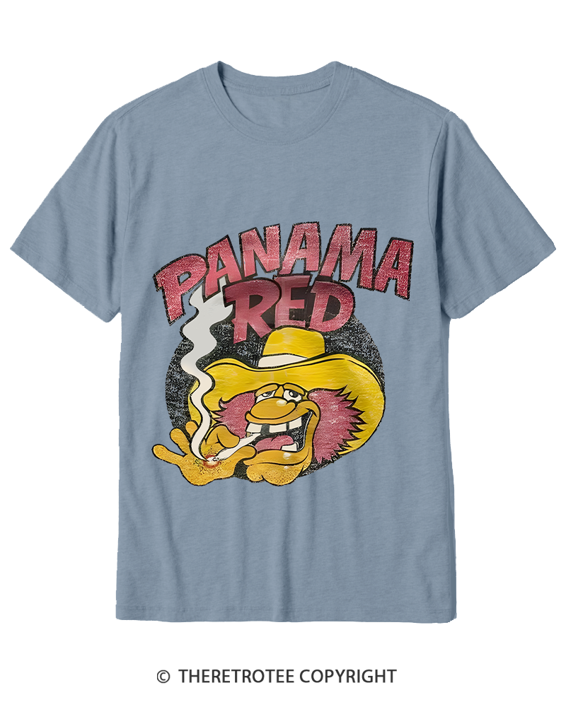 TheRetroTee Panama Red Nostalgic 1970s Cotton T-Shirt