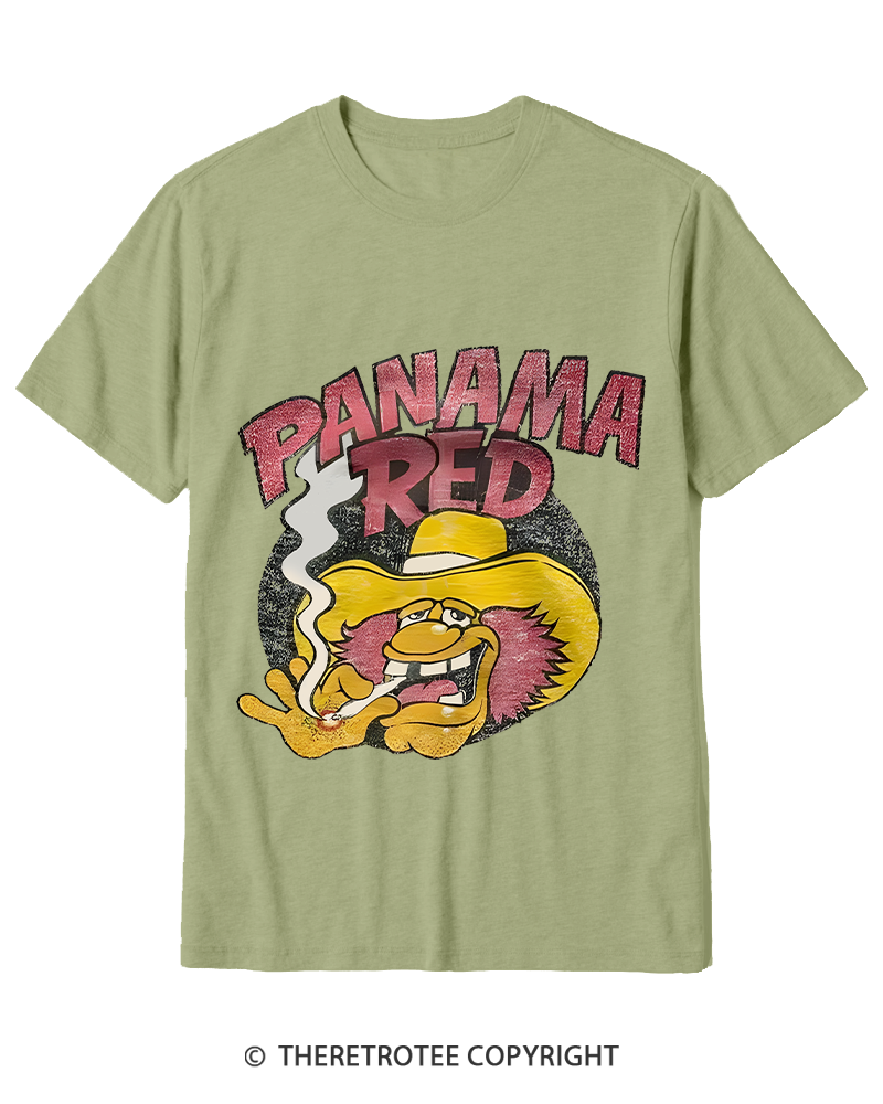 TheRetroTee Panama Red Nostalgic 1970s Cotton T-Shirt