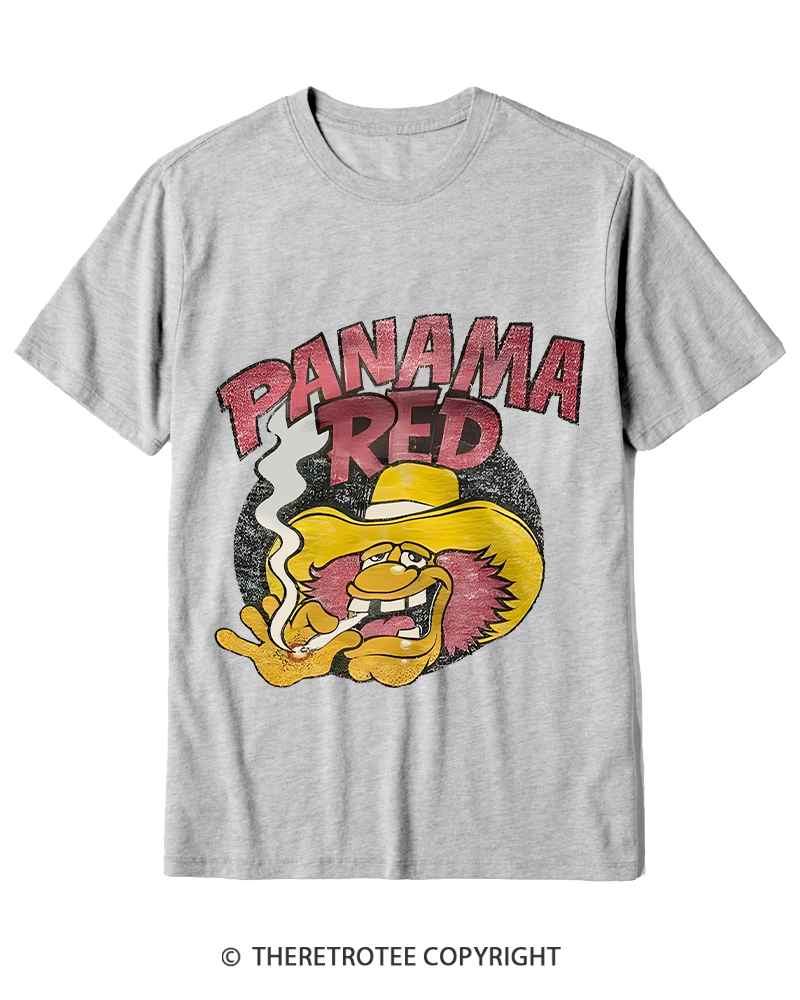 TheRetroTee Panama Red Nostalgic 1970s Cotton T-Shirt