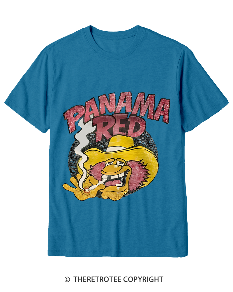 TheRetroTee Panama Red Nostalgic 1970s Cotton T-Shirt