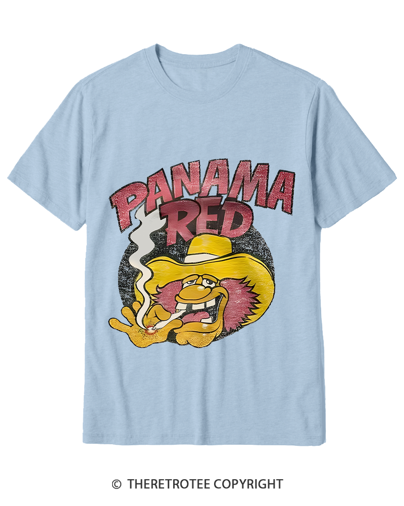 TheRetroTee Panama Red Nostalgic 1970s Cotton T-Shirt