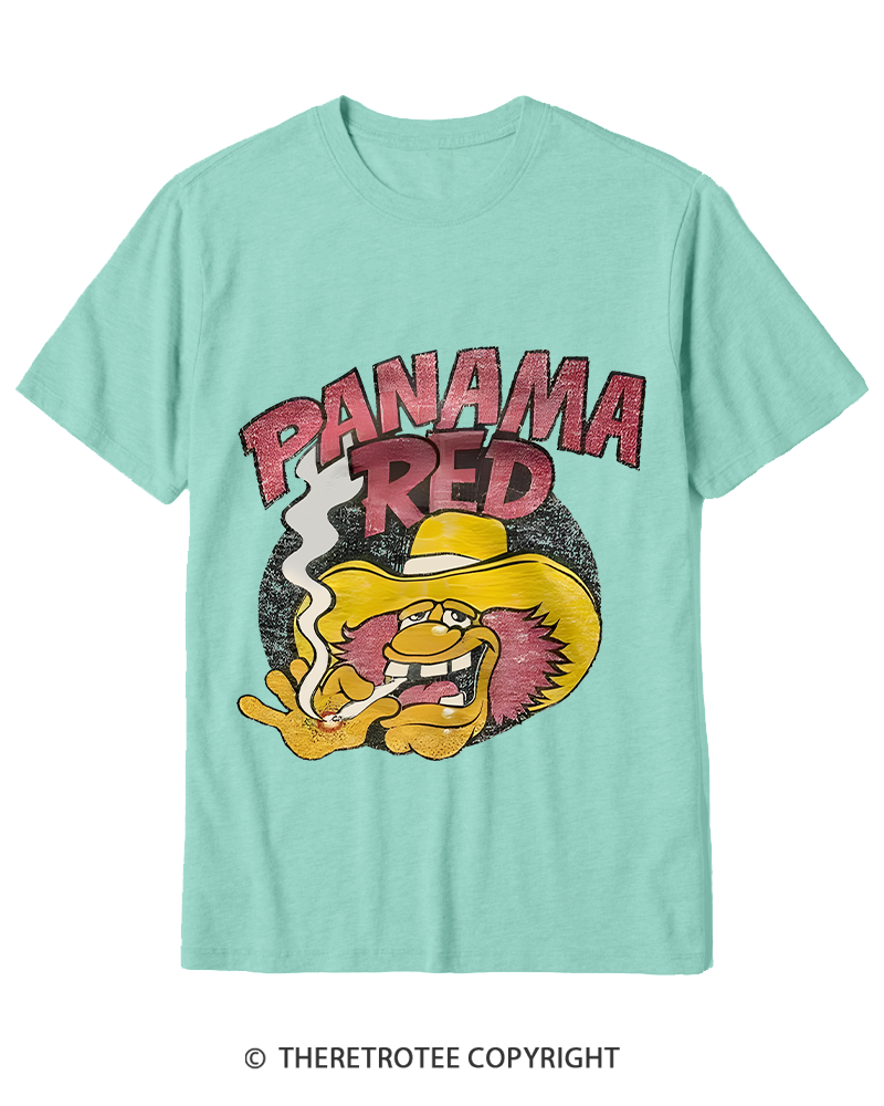 TheRetroTee Panama Red Nostalgic 1970s Cotton T-Shirt