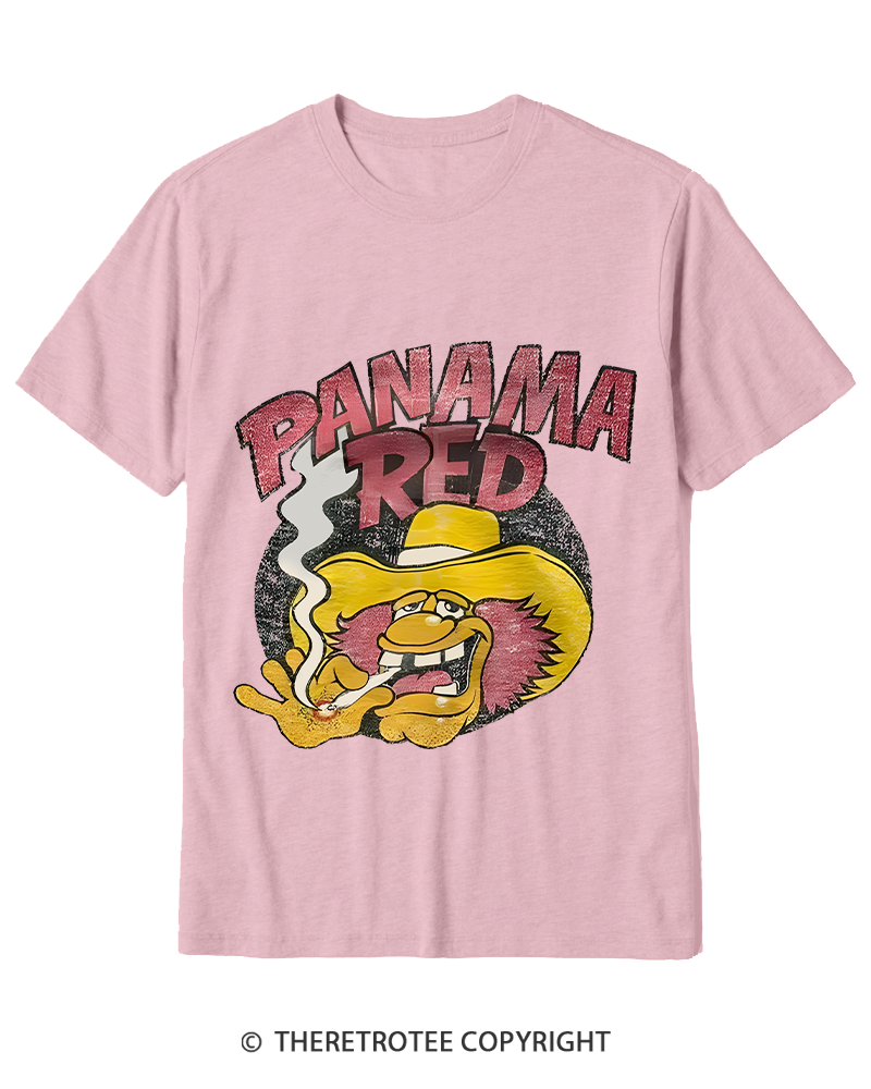 TheRetroTee Panama Red Nostalgic 1970s Cotton T-Shirt