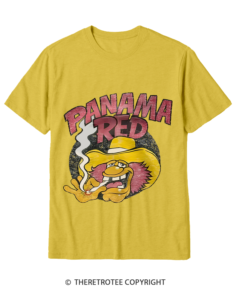 TheRetroTee Panama Red Nostalgic 1970s Cotton T-Shirt