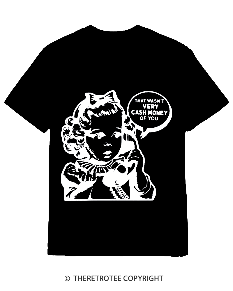 TheRetroTee Cash Money 1950s Cotton T-Shirt