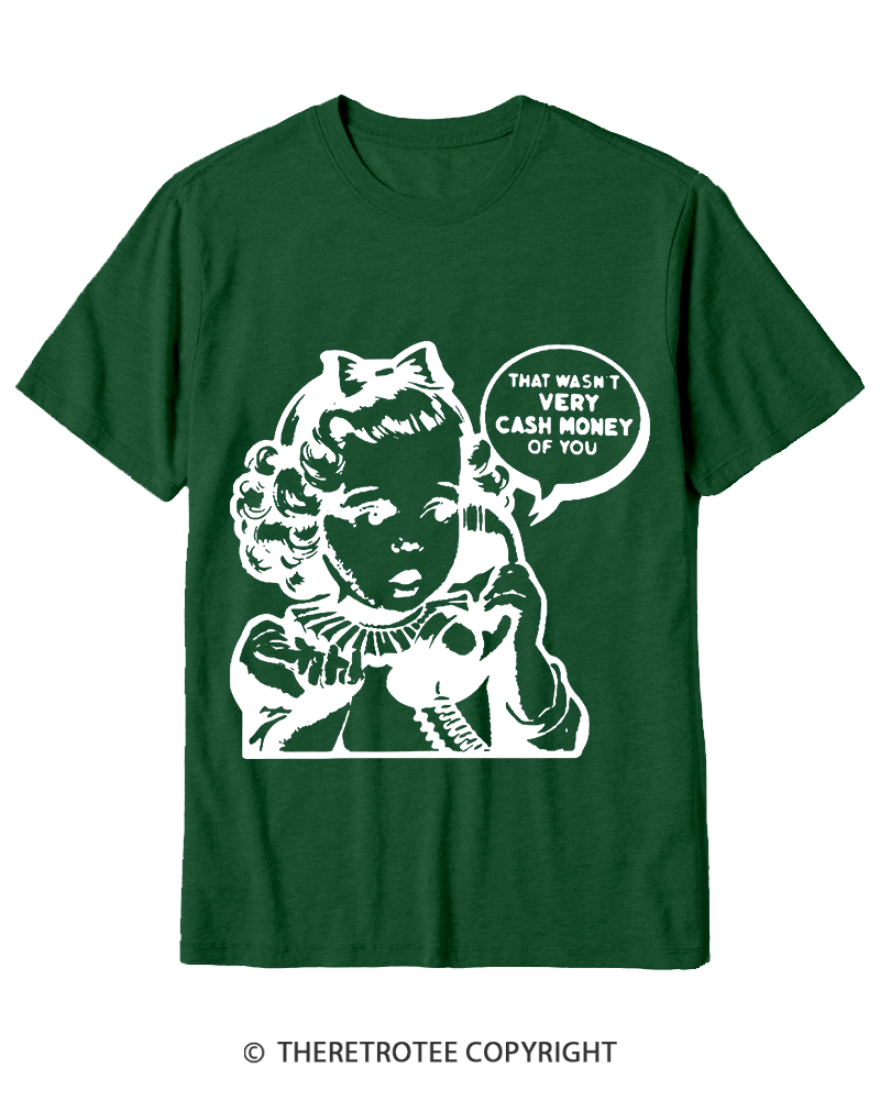 TheRetroTee Cash Money 1950s Cotton T-Shirt