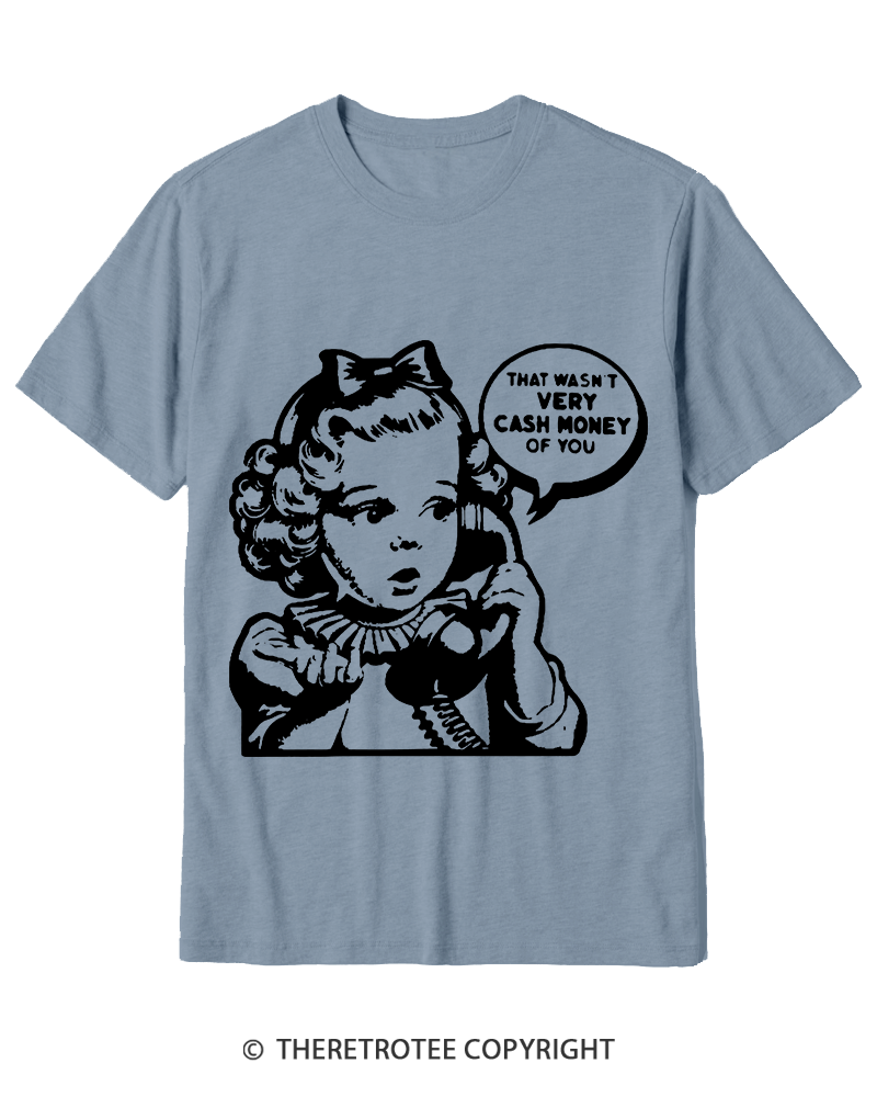 TheRetroTee Cash Money 1950s Cotton T-Shirt