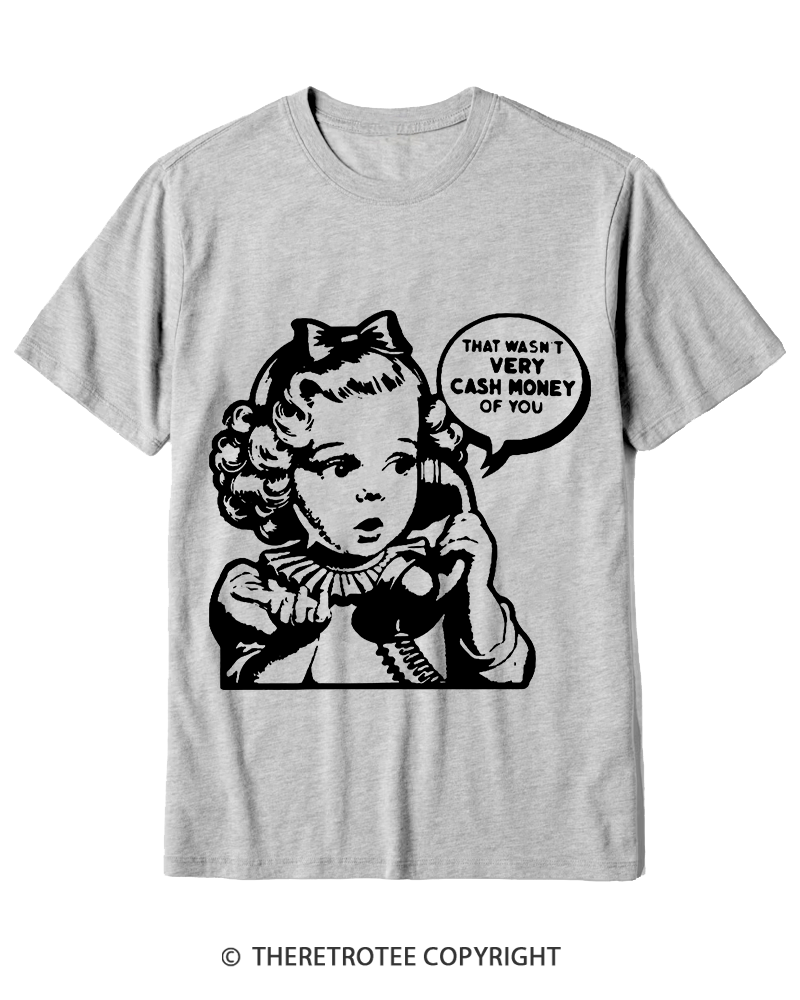 TheRetroTee Cash Money 1950s Cotton T-Shirt