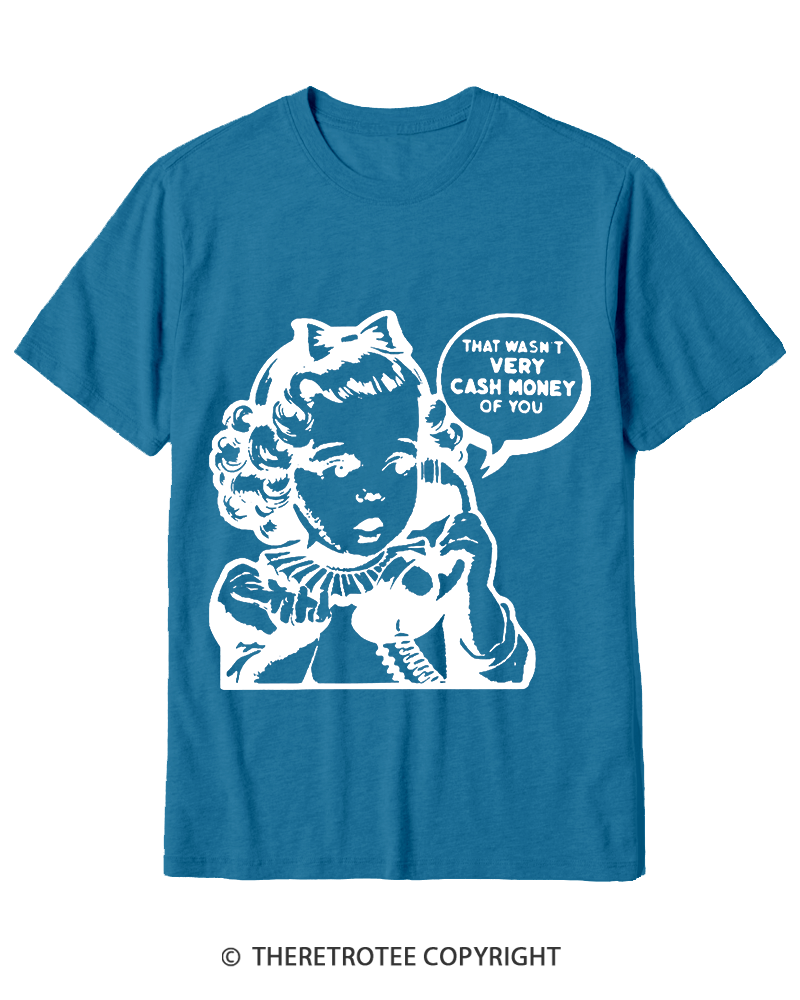 TheRetroTee Cash Money 1950s Cotton T-Shirt