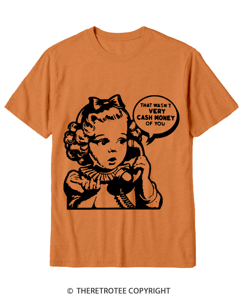 TheRetroTee Cash Money 1950s Cotton T-Shirt
