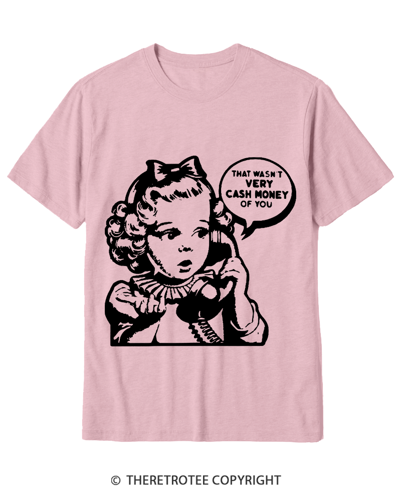 TheRetroTee Cash Money 1950s Cotton T-Shirt