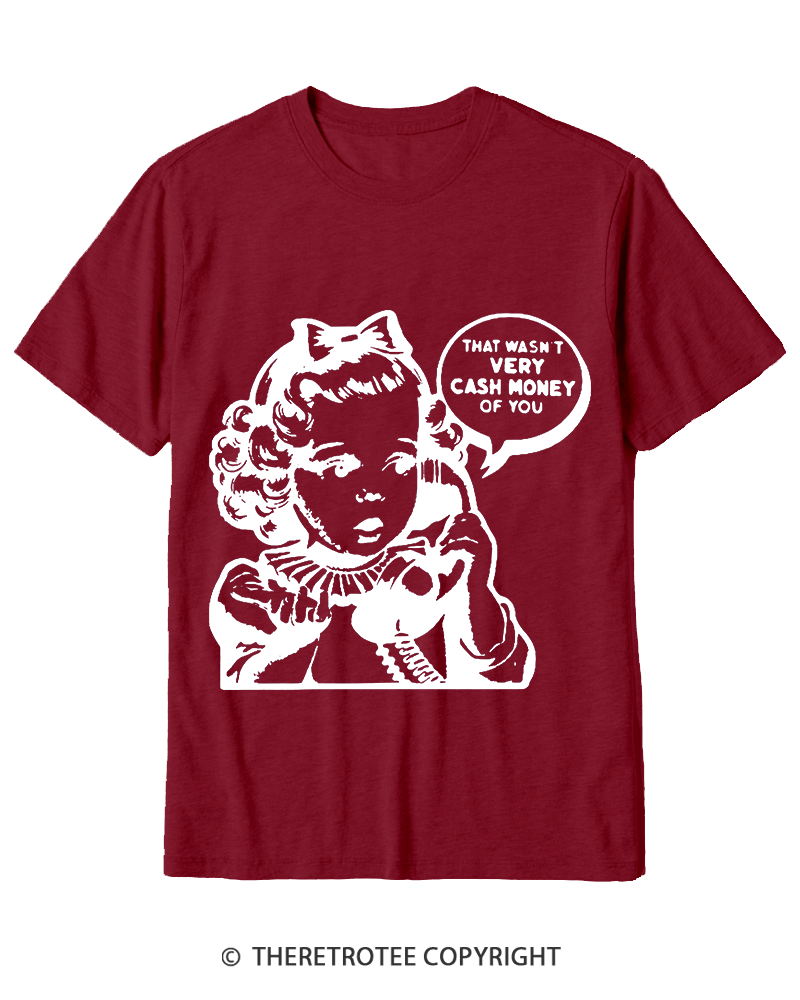 TheRetroTee Cash Money 1950s Cotton T-Shirt