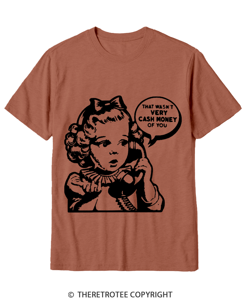 TheRetroTee Cash Money 1950s Cotton T-Shirt