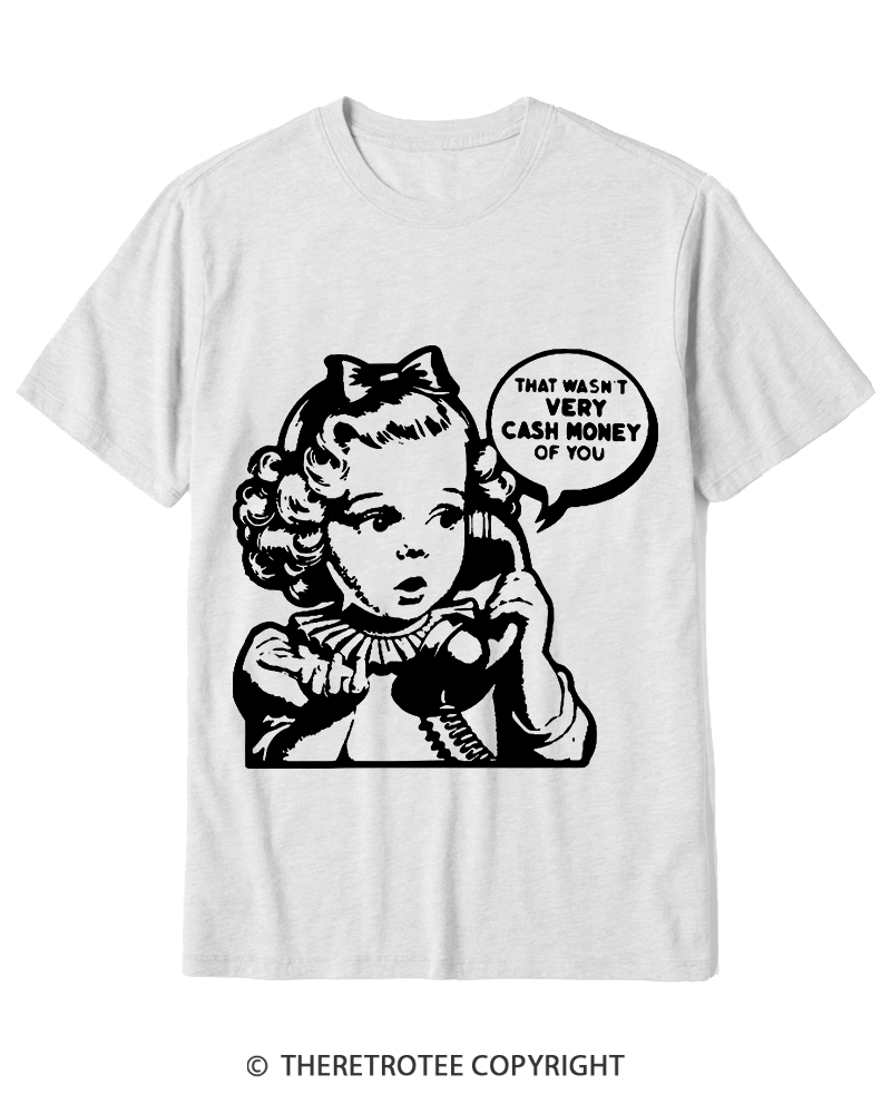 TheRetroTee Cash Money 1950s Cotton T-Shirt