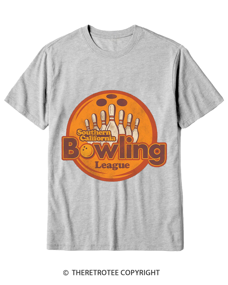 TheRetroTee Southern California Bowling League 1990s Cotton T-Shirt