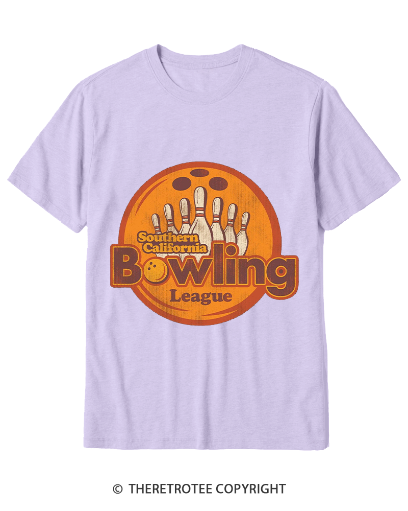 TheRetroTee Southern California Bowling League 1990s Cotton T-Shirt
