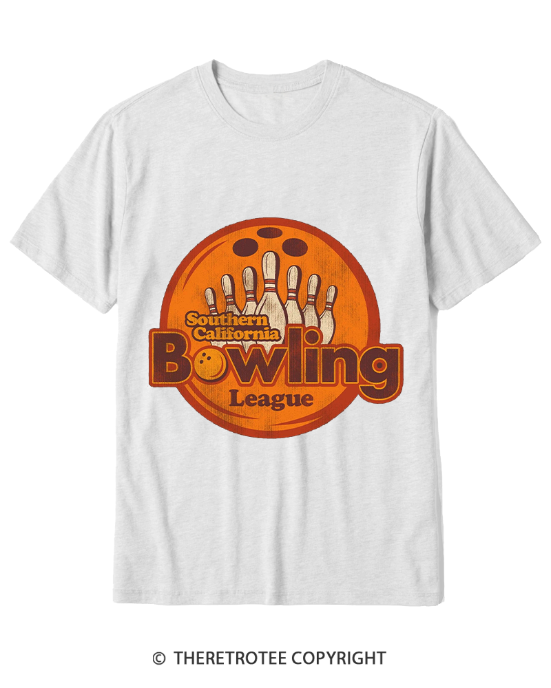 TheRetroTee Southern California Bowling League 1990s Cotton T-Shirt