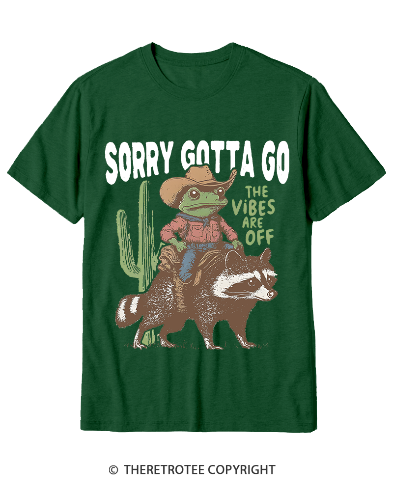 TheRetroTee 1890s Style Cowboy Frog Riding Raccoon Cotton T-Shirt