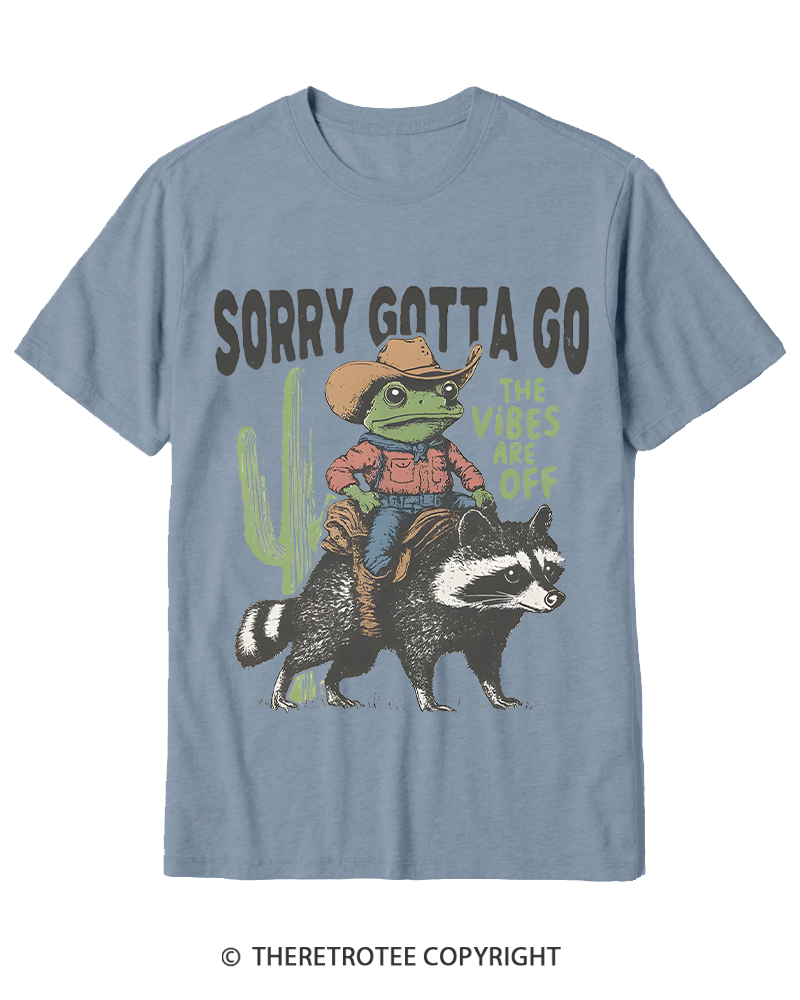 TheRetroTee 1890s Style Cowboy Frog Riding Raccoon Cotton T-Shirt