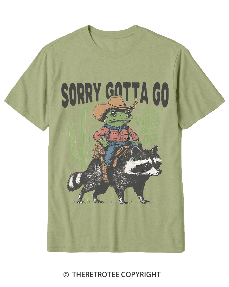 TheRetroTee 1890s Style Cowboy Frog Riding Raccoon Cotton T-Shirt