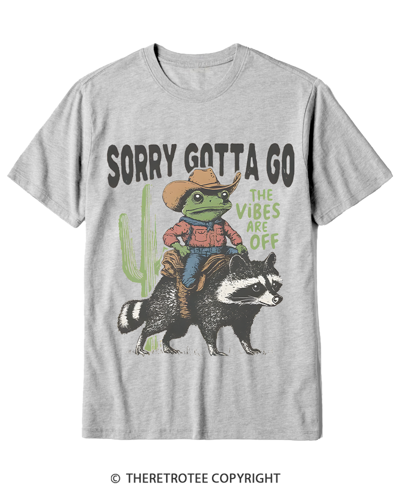 TheRetroTee 1890s Style Cowboy Frog Riding Raccoon Cotton T-Shirt