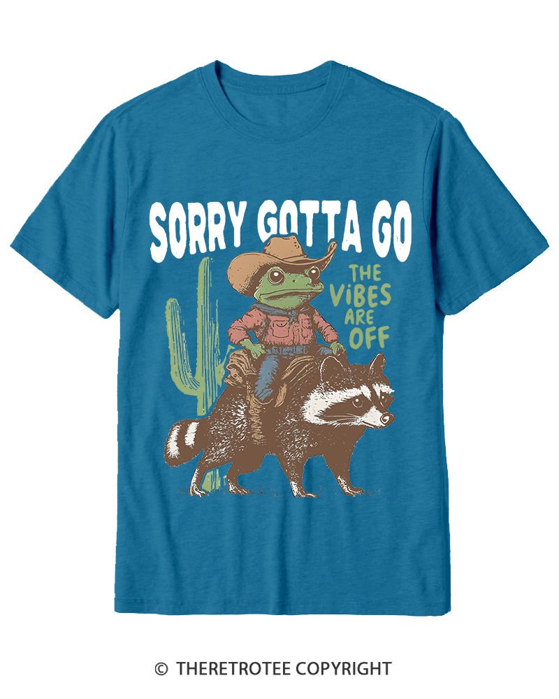 TheRetroTee 1890s Style Cowboy Frog Riding Raccoon Cotton T-Shirt