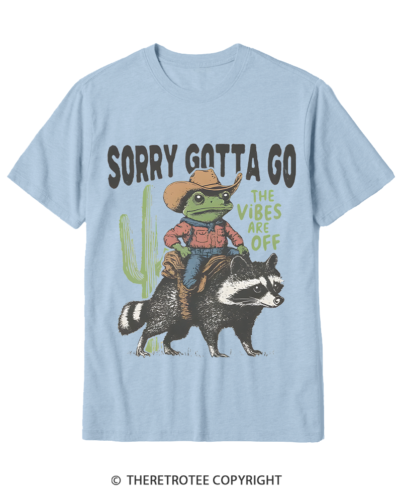 TheRetroTee 1890s Style Cowboy Frog Riding Raccoon Cotton T-Shirt