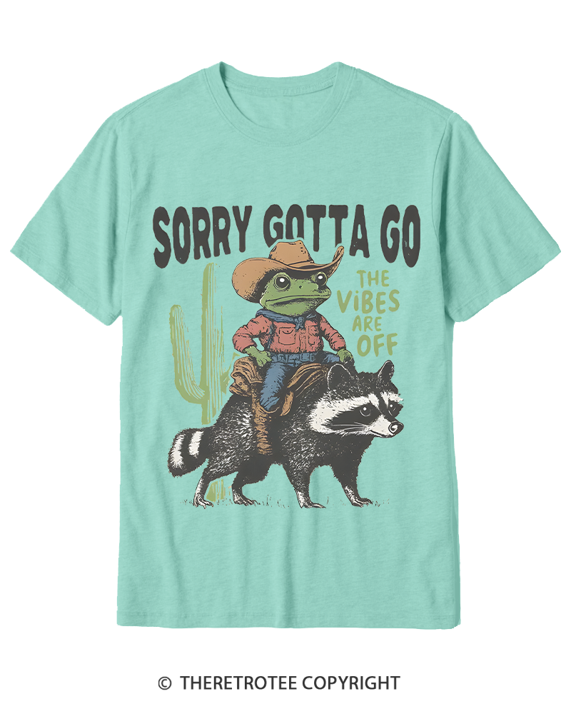 TheRetroTee 1890s Style Cowboy Frog Riding Raccoon Cotton T-Shirt